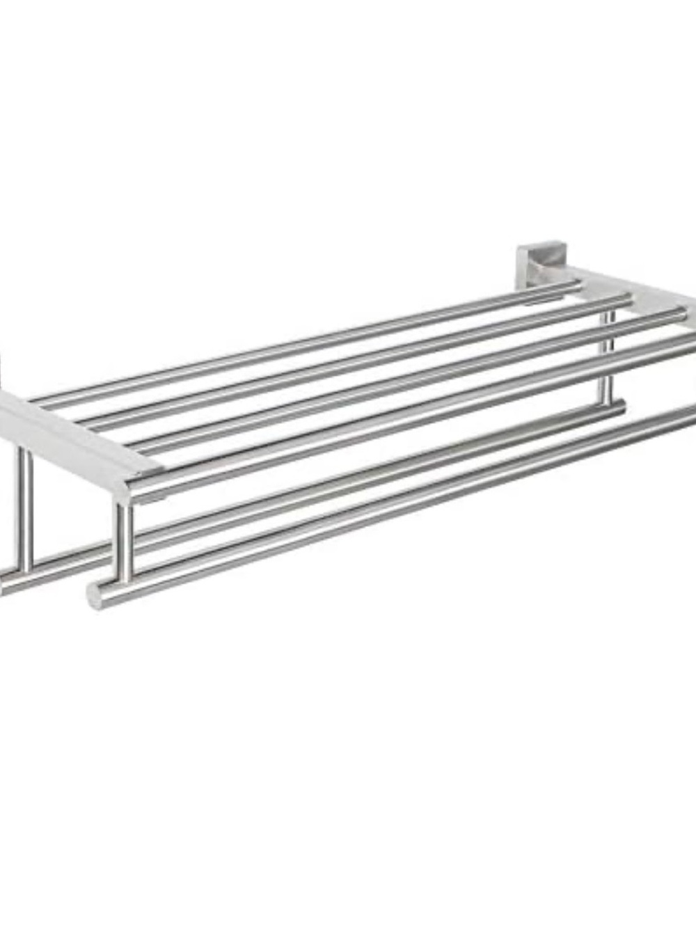 NWT Alise Towel Rack & Shelf with Double Bars for Bathroom, Stainless Steel, 20”